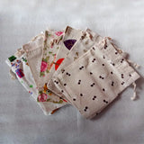 10pcs Pattern Gift Jute Bag Drawstring Bags Jewelry Packaging