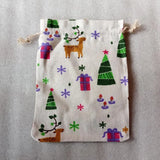 10pcs Pattern Gift Jute Bag Drawstring Bags Jewelry Packaging