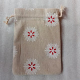 10pcs Pattern Gift Jute Bag Drawstring Bags Jewelry Packaging