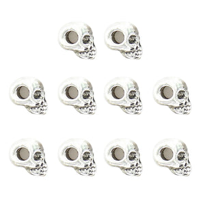10pcs Retro Skull Spacer Beads DIY Accessories Antique Silver