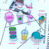 10pcs Flamingo Drink Charms DIY Necklace Bag Key Chain Jewelry