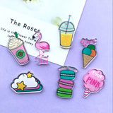 10pcs Flamingo Drink Charms DIY Necklace Bag Key Chain Jewelry
