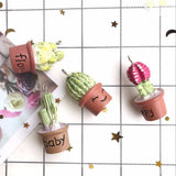 10pcs Resin Potted Cactus Charms for DIY Jewelry Making