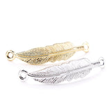 10pcs Feather Charms Pendants for DIY Jewelry Making
