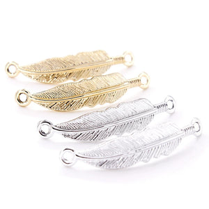 10pcs Feather Charms Pendants for DIY Jewelry Making