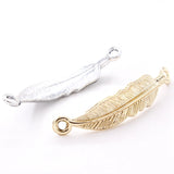 10pcs Feather Charms Pendants for DIY Jewelry Making
