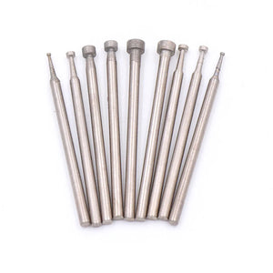 10pcs Flat Head Grinding Needles Diamond Abrasive Tools 2.35 Shank
