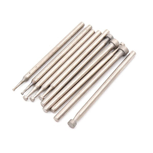 10pcs Flat Head Grinding Needles Diamond Abrasive Tools 2.35 Shank