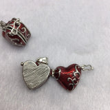 10pcs Floating Locket Necklace with Hearts Charms Pendants Beads