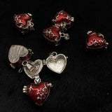 10pcs Floating Locket Necklace with Hearts Charms Pendants Beads
