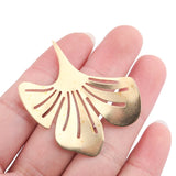 10pcs Flower Charms Raw Brass Bohemian Hollow Heart Leaf Charm Pendant