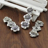 10pcs Flower Chrysanthemum Slider Bracelet Necklace Beads DIY Making Accessory