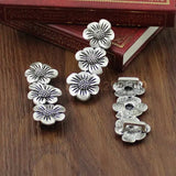 10pcs Flower Chrysanthemum Slider Bracelet Necklace Beads DIY Making Accessory