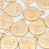 10pcs Flower Disc Charms 12x15mm 18K Plated Brass For Jewelry Making DIY