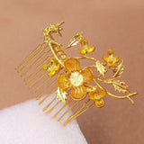 10pcs Flower Leaf Branch Metal Hair Comb Tiaras for Wedding Veil Side Combs