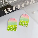 10pcs Flower Pendants Acrylic Leaves Pendant Charms DIY Jewelry Making