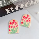 10pcs Flower Pendants Acrylic Leaves Pendant Charms DIY Jewelry Making