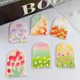 10pcs Flower Pendants Acrylic Leaves Pendant Charms DIY Jewelry Making