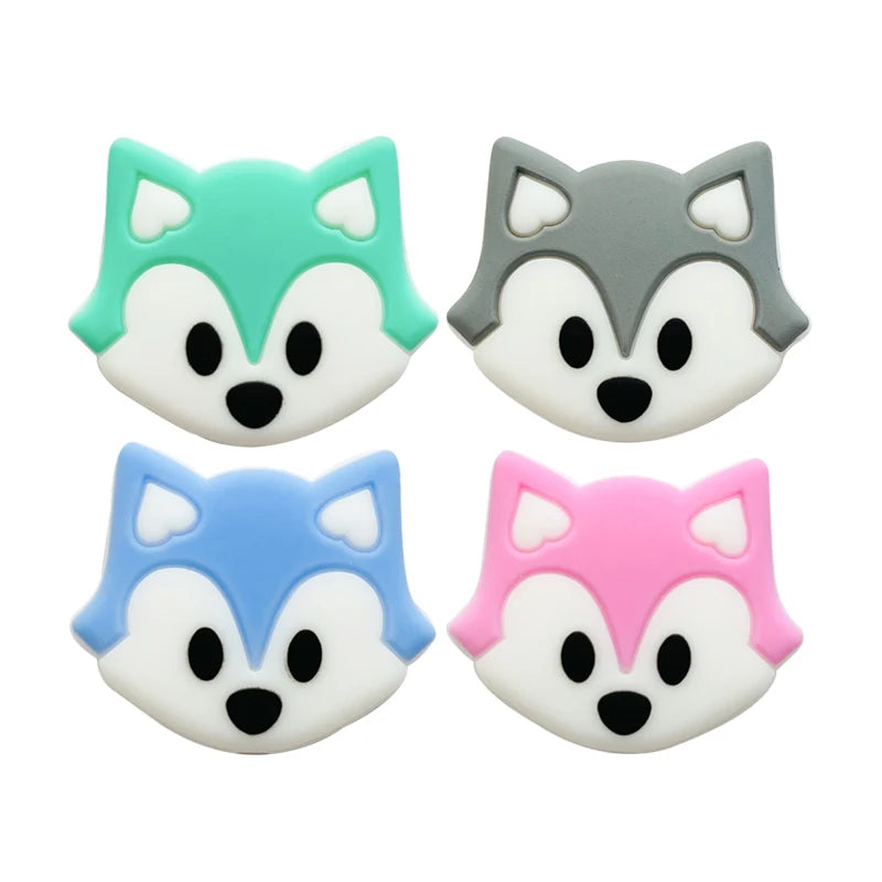 10pcs Food Silicone Beads Rodent Baby Teether DIY Jewelry Pacifier Chain Gift