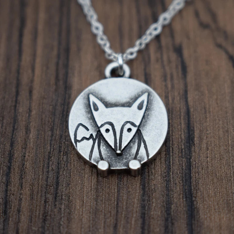 10pcs Fox Jewelry Charm Unique fox necklace love jewelry