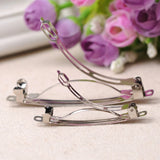 10pcs French Barrette Spring Hair Clips DIY Jewelry Making Bow Hairpins