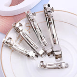 10pcs French Barrette Spring Hair Clips Automatic Clip Blank