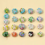10pcs Lampwork Flowers Beads for DIY Jewelry Making Christmas Party Decoration