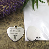 10pcs Gastric Bypass No Blind NG Stainless Steel Charms Pendant