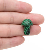 10pcs Gemstone Mushroom Carving Figurines 20mm Mix Material