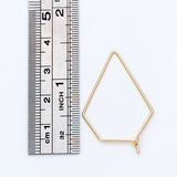 10pcs Geometric Hoop Earring 18K Plated Brass Ear Wire Components