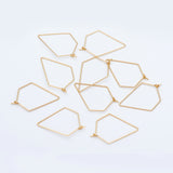 10pcs Geometric Hoop Earring 18K Plated Brass Ear Wire Components