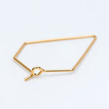 10pcs Geometric Hoop Earring 18K Plated Brass Ear Wire Components