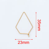 10pcs Geometric Hoop Earring 18K Plated Brass Ear Wire Components
