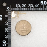10pcs Ghost Ear Posts 10x8mm, Plated Brass Stud Earrings