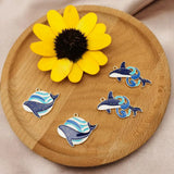 10pcs Glitter Whale Dolphin Charms for Jewelry Making