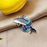 10pcs Glitter Whale Dolphin Charms for Jewelry Making