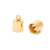 10pcs Stainless Steel Cord Crimp End Caps 3mm-6mm