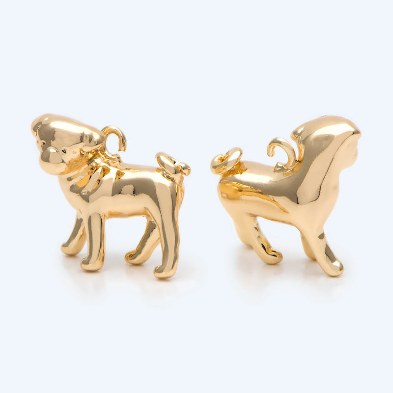 10pcs 3D Dog Charm Jewelry Making Diy Supplies