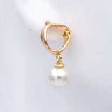 10pcs Asymmetry Circle Square Earring Posts, Geometric Shape Earring (#GB-2941)
