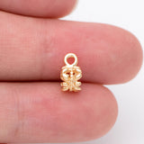 10pcs Bail Beads Holder Spacer Loop Tube Bails Cord Slider Spacer Ring