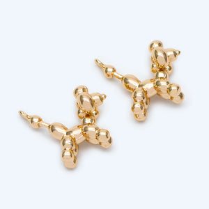 10pcs Balloon Dog Charm, 16x17x8mm, Jewelry Making Diy Supplies