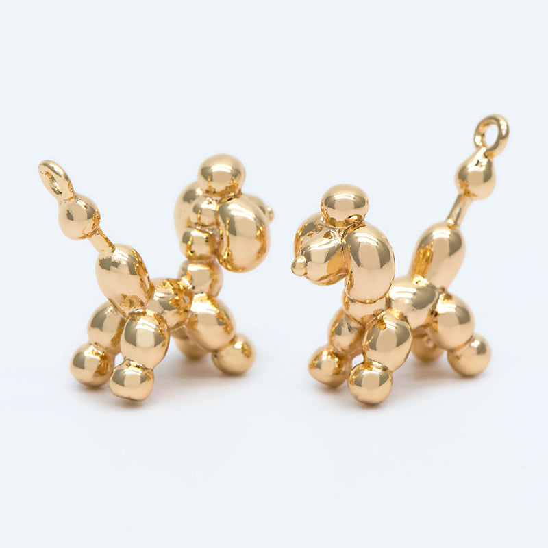 10pcs Balloon Dog Charm, 16x17x8mm, Jewelry Making Diy Supplies