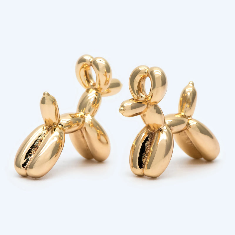 10pcs Balloon Dog Charm for Jewelry Making DIY Supplies