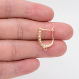 10pcs Beaded Click-in Style Leverback Earring Finding