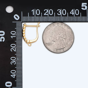 10pcs Beaded Click-in Style Leverback Earring Finding
