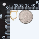 10pcs Beaded Click-in Style Leverback Earring Finding