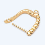 10pcs Beaded Click-in Style Leverback Earring Finding