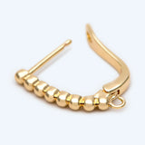 10pcs Beaded Click-in Style Leverback Earring Finding