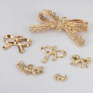 10pcs Bow Knot Charms Pendants for DIY Jewelry Making