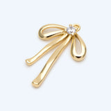 10pcs CZ Bow Tie Pendants, Bow Knot Pendant For DIY Jewelry (#GB-2745)